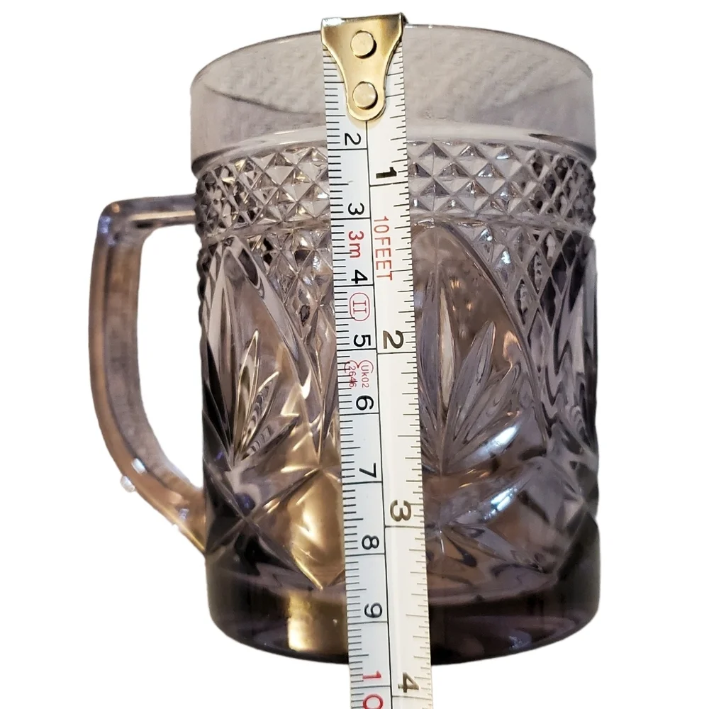 Vintage Cristal d'Arques Durand Antique Purple Amethyst Mug‎ Luminarc France